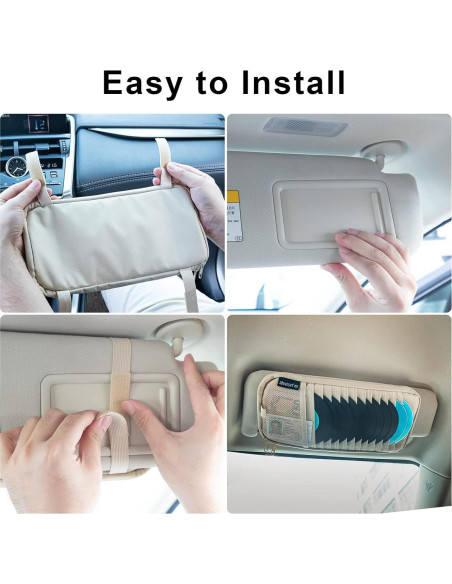 Soporte de CD para coche alavisxf xx con 12 fundas y bolsillo