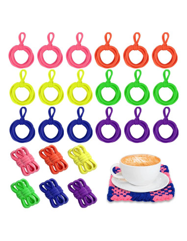 180 Anillos de Telar Multicolor DLUGOPIS para Agarradores