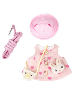 Ropa para Conejos Kcjuoam con Arnés y Correa Rosa