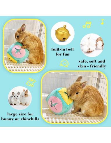 Juguete de Forrajeo para Conejos Jevnd con Campana 15cm