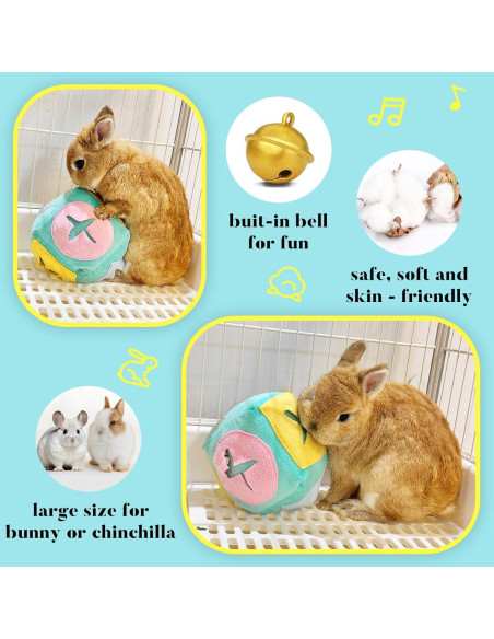 Juguete de Forrajeo para Conejos Jevnd con Campana 15cm