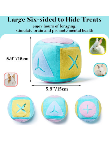 Juguete de Forrajeo para Conejos Jevnd con Campana 15cm