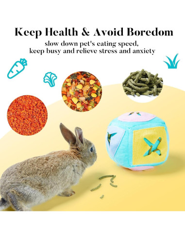 Juguete de Forrajeo para Conejos Jevnd con Campana 15cm