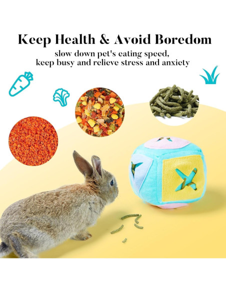 Juguete de Forrajeo para Conejos Jevnd con Campana 15cm