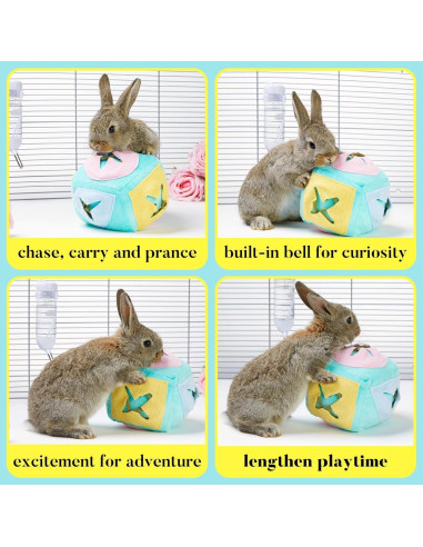 Juguete de Forrajeo para Conejos Jevnd con Campana 15cm