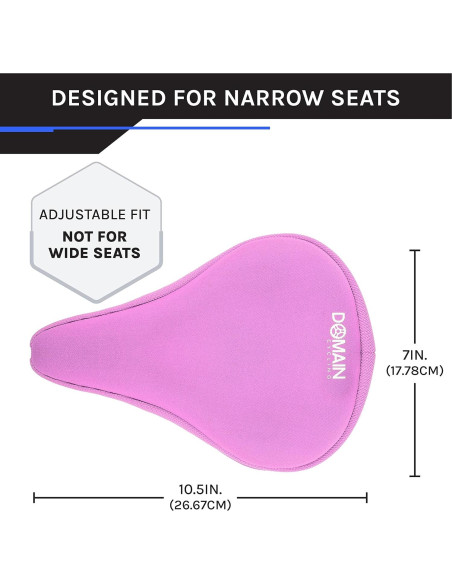 Cojín de Asiento de Gel Domain Cycling 26.7x17.8cm Antideslizante