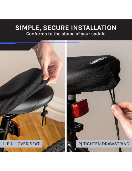 Cojín de Asiento de Gel Domain Cycling 26.7x17.8cm Antideslizante