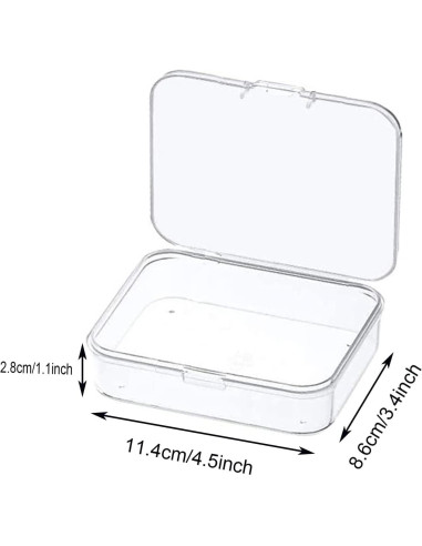 12 Mini Contenedores de Almacenamiento Plástico MFDSJ 11.4x8.6 cm