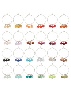 Marcadores de Copas de Vino Acrílico BENECREAT 24 Pcs