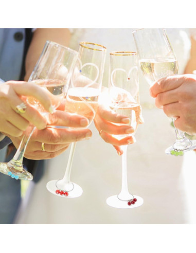 Marcadores de Copas de Vino Acrílico BENECREAT 24 Pcs