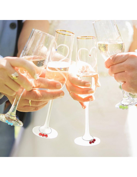 Marcadores de Copas de Vino Acrílico BENECREAT 24 Pcs