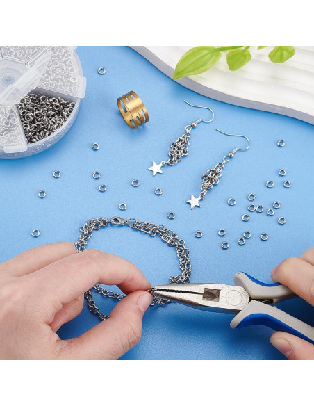 Anillos de Salto Abiertos PH PandaHall 4mm Acero Inoxidable 2400pcs