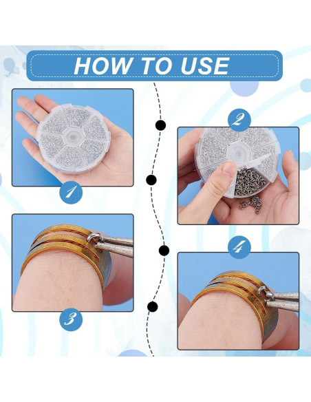 Anillos de Salto Abiertos PH PandaHall 4mm Acero Inoxidable 2400pcs