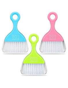 Juego de Escoba y Recogedor Mini CHENGU - 3 Piezas Colores