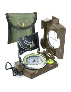 Brújula Militar YEHOBU Lensática Verde Camuflaje 11.2x8.2cm