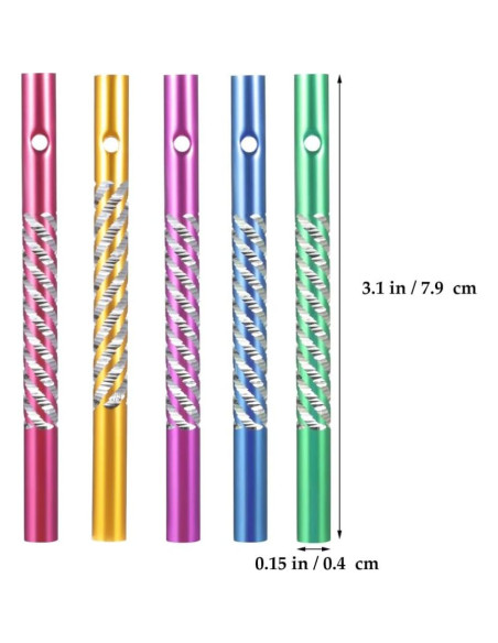 Tuberías de Campanas de Viento Toddmomy 50pcs Aluminio Color Aleatorio