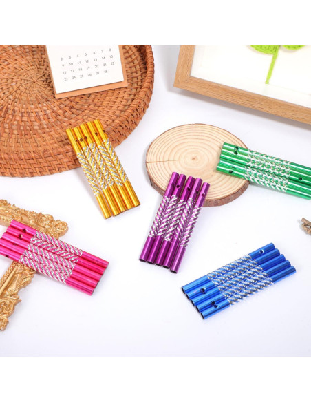 Tuberías de Campanas de Viento Toddmomy 50pcs Aluminio Color Aleatorio