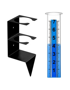 Pluviómetro Exterior Timenued 17.78 cm con Soporte Acero Inoxidable