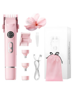 Recortadora de Bikini 4 en 1 TMQ Rosa Impermeable IPX7