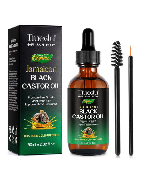 Aceite de Ricino Negro Jamaicano Tiuedu 59.7 ml Puro para Cabello