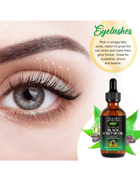 Aceite de Ricino Negro Jamaicano Tiuedu 59.7 ml Puro para Cabello