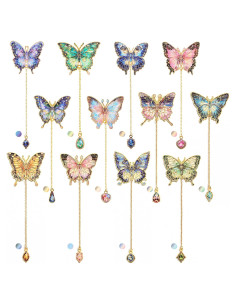 12 Marcadores de Libro de Metal PAGEMORE Mariposa Dorados