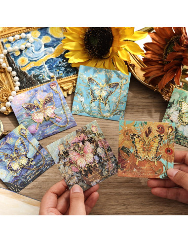 12 Marcadores de Libro de Metal PAGEMORE Mariposa Dorados