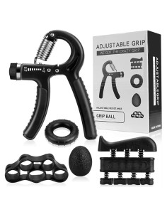 Kit de Ejercicio de Agarre de Mano AZZS 5 Piezas Resistencia Ajustable