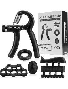 Kit de Ejercicio de Agarre de Mano AZZS 5 Piezas Resistencia Ajustable 2