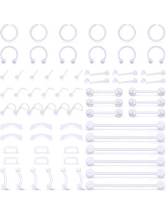 Set de 66 Retenedores de Piercing Acrílico Bioflex SCERRING 2