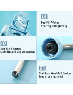 Botella de Agua 750 ml BNOSDM para Conejos y Cobayas Azul 2