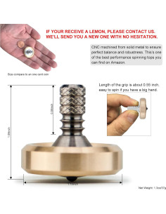Trompo DjuiinoStar DST-814R de Latón y Titanio, 5-10 Minutos 2