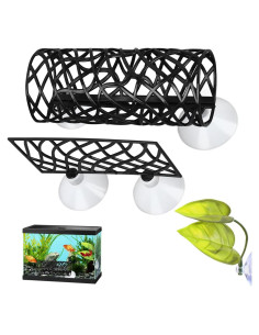 Tubo de Túnel para Peces Betta Jb - Accesorios Acuario Negro