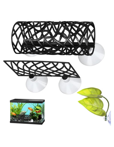 Tubo de Túnel para Peces Betta Jb - Accesorios Acuario Negro