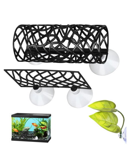 Tubo de Túnel para Peces Betta Jb - Accesorios Acuario Negro