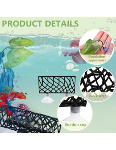 Tubo de Túnel para Peces Betta Jb - Accesorios Acuario Negro 2