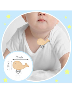 20 Clips de Chupete de Madera para Bebé - Accesorios DIY 2