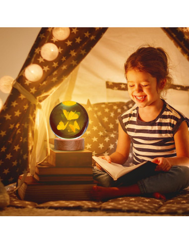 Lámpara 3D de Mariposa JANARARY con Control Remoto y 16 Colores