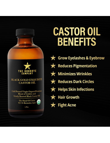 Aceite de Ricino Negro y Dorado The Goodbye 125ml Orgánico