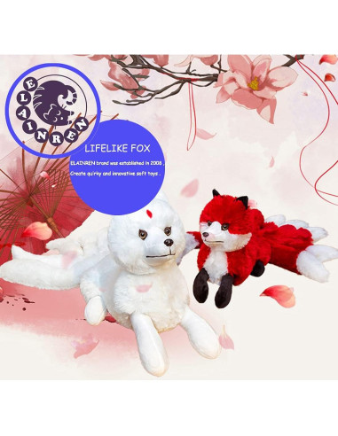 Juguete de peluche zorro de nueve colas ELAINREN 55.88cm