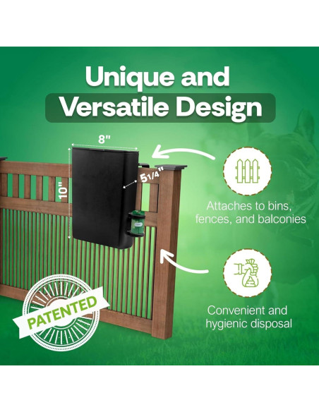 Receptor de Excremento de Mascota PawCan Negro con Tapa