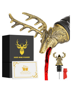 Válvula y Tapón para Botellas de Vino LKKCHER Ciervo Bronce