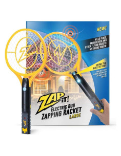 Raqueta Zapper Eléctrica ZAP IT! Amarilla 4,000 Voltios USB