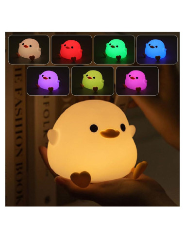 Luz Nocturna DoDo Pato LED Silicona Regulable USB-C 3000K