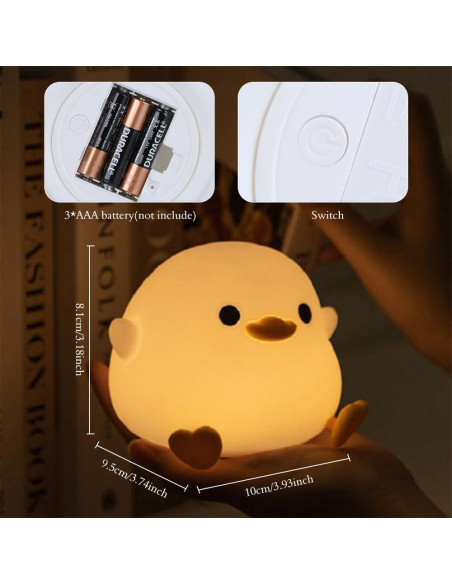 Luz Nocturna DoDo Pato LED Silicona Regulable USB-C 3000K