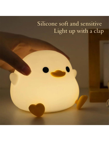 Luz Nocturna DoDo Pato LED Silicona Regulable USB-C 3000K
