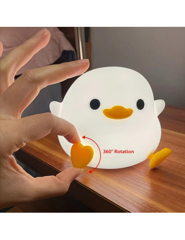 Luz Nocturna DoDo Pato LED Silicona Regulable USB-C 3000K