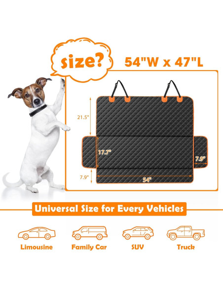 Funda de Asiento para Perros MIXJOY 135x119cm Impermeable