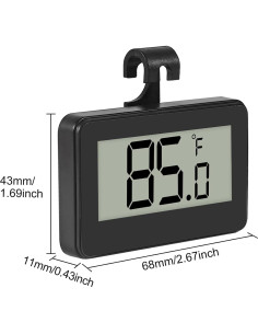 Paquete de 4 Termómetros Digitales DWEII para Refrigerador - Rango -20C a 60C 2