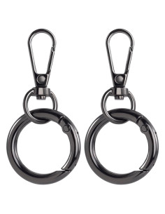 Clips de Gancho Giratorio OIIKI - 2 Juegos de Metal Negro